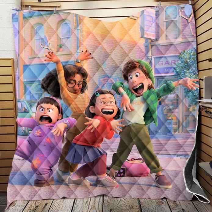 Turning Red Movie Comedy Fantasy Quilt Blanket