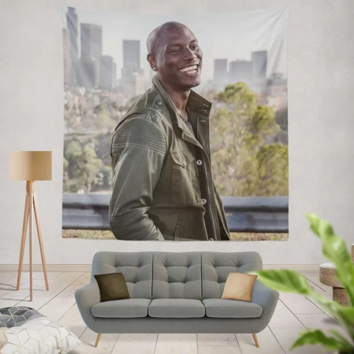 Tyrese Gibson Roman Pearce in Furious 7 Movie Wall Hanging Tapestry