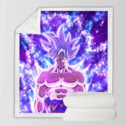 Ultra Instinct Goku Dragon Ball Super Anime Sherpa Fleece Blanket