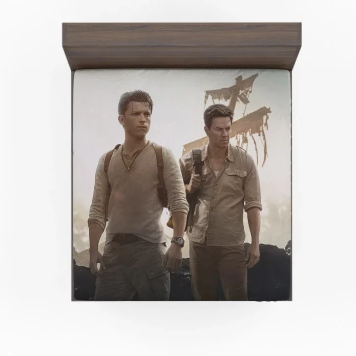 Uncharted Movie Tom Holland Nathan Drake Fitted Sheet