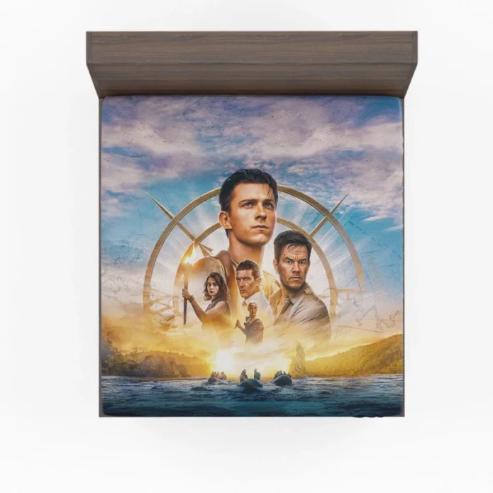 Uncharted Thriller Movie Tom Holland Fitted Sheet