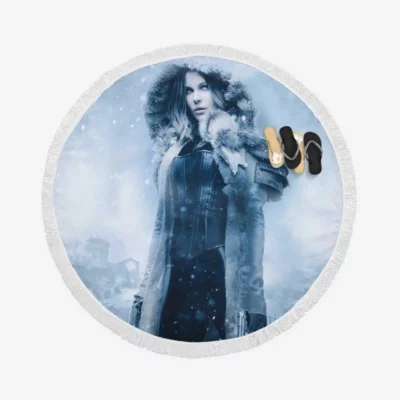 Underworld Blood Wars Movie Kate Beckinsale Round Beach Towel