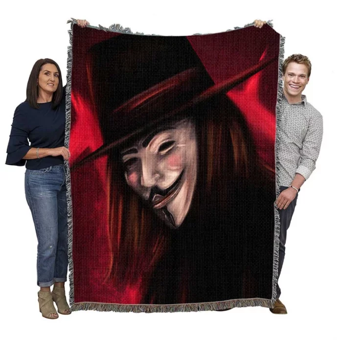 V For Vendetta Movie Woven Blanket
