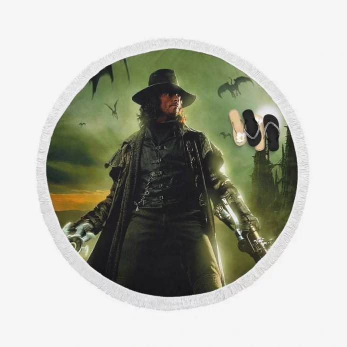 Van Helsing Movie Hugh Jackman Round Beach Towel