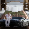 Vin Diesel in Furious 7 Movie Duvet Cover
