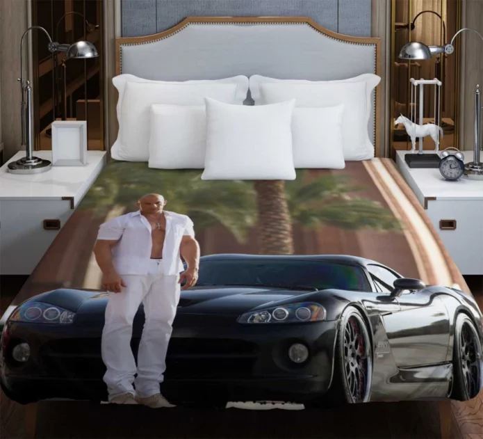Vin Diesel in Furious 7 Movie Duvet Cover