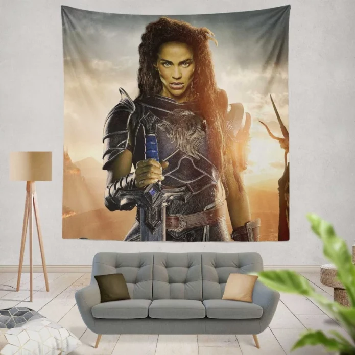 Warcraft Woman Warrior Movie Wall Hanging Tapestry