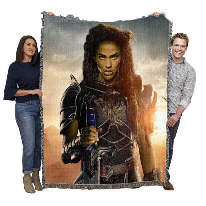 Warcraft Woman Warrior Movie Woven Blanket