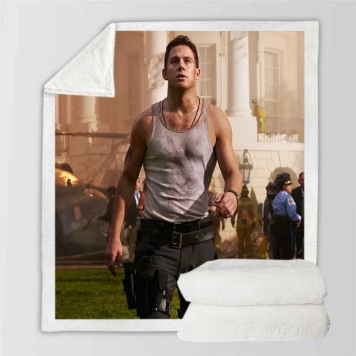 White House Down Movie Channing Tatum Sherpa Fleece Blanket