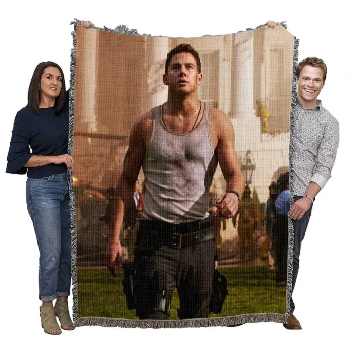 White House Down Movie Channing Tatum Woven Blanket