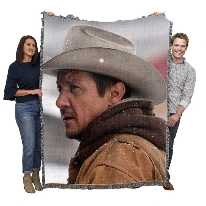 Wind River Movie Jeremy Renner Woven Blanket