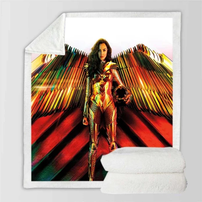 Wonder Woman 1984 Movie Gal Gadot Sherpa Fleece Blanket