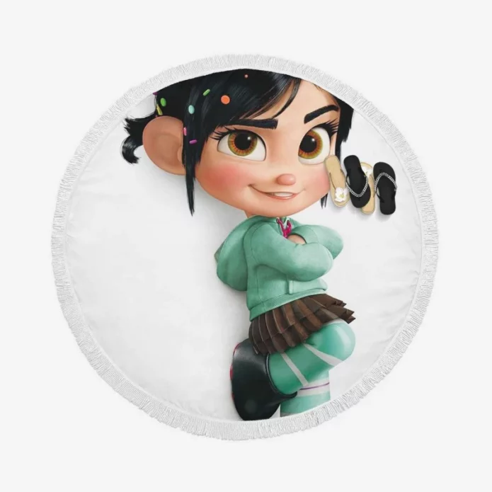 Wreck-It Ralph Movie Vanellope von Schweetz Round Beach Towel