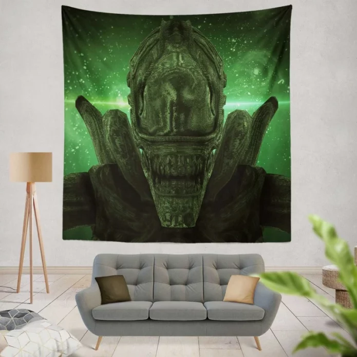 Xenomorph in Alien Covenant Science Fiction Movie Wall Hanging Tapestry