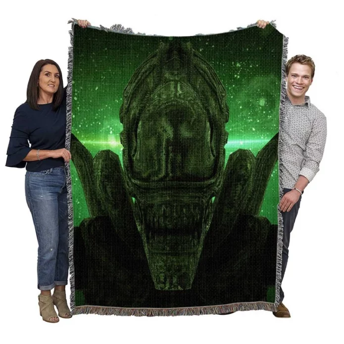 Xenomorph in Alien Covenant Science Fiction Movie Woven Blanket