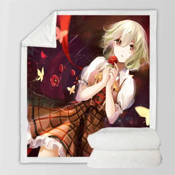 Yuuka Kazami Touhou Japanese Anime Girl Sherpa Fleece Blanket