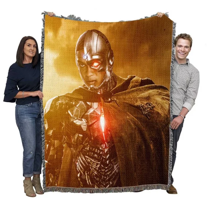 Zack Snyders Justice League Movie Cyborg Woven Blanket