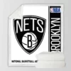 Brooklyn Nets NBA Basketball Sherpa Fleece Blanket