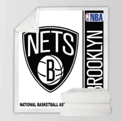 Brooklyn Nets NBA Basketball Sherpa Fleece Blanket