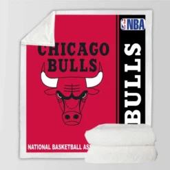 Chicago Bulls NBA Basketball Sherpa Fleece Blanket