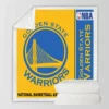 Golden State Warriors NBA Basketball Sherpa Fleece Blanket