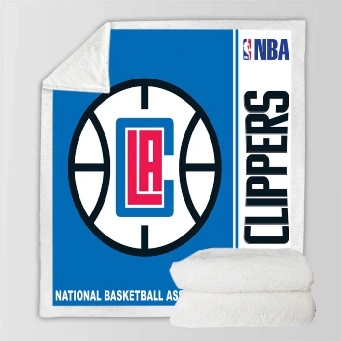 LA Clippers NBA Basketball Sherpa Fleece Blanket