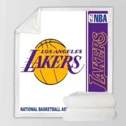 Los Angeles Lakers NBA Basketball Sherpa Fleece Blanket