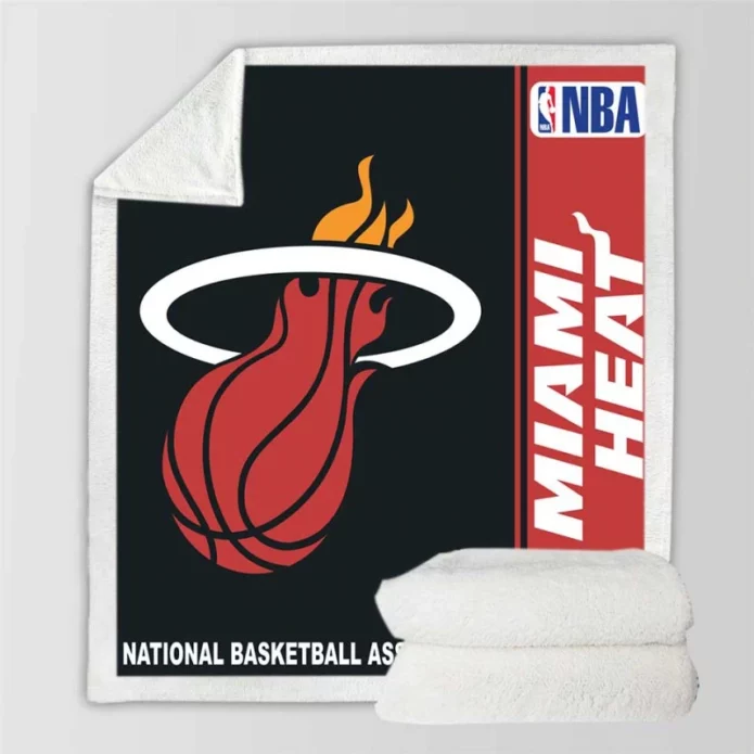 Miami Heat NBA Basketball Sherpa Fleece Blanket