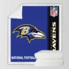 NFL Baltimore Ravens Throw Sherpa Fleece Blanket