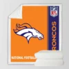 NFL Denver Broncos Throw Sherpa Fleece Blanket