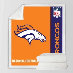 NFL Denver Broncos Throw Sherpa Fleece Blanket