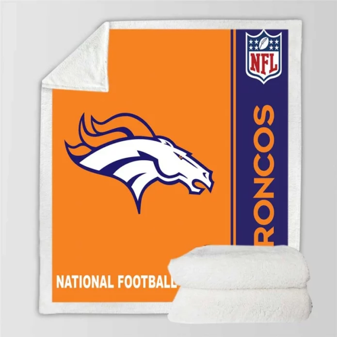 NFL Denver Broncos Throw Sherpa Fleece Blanket