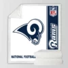 NFL Los Angeles Rams Throw Sherpa Fleece Blanket