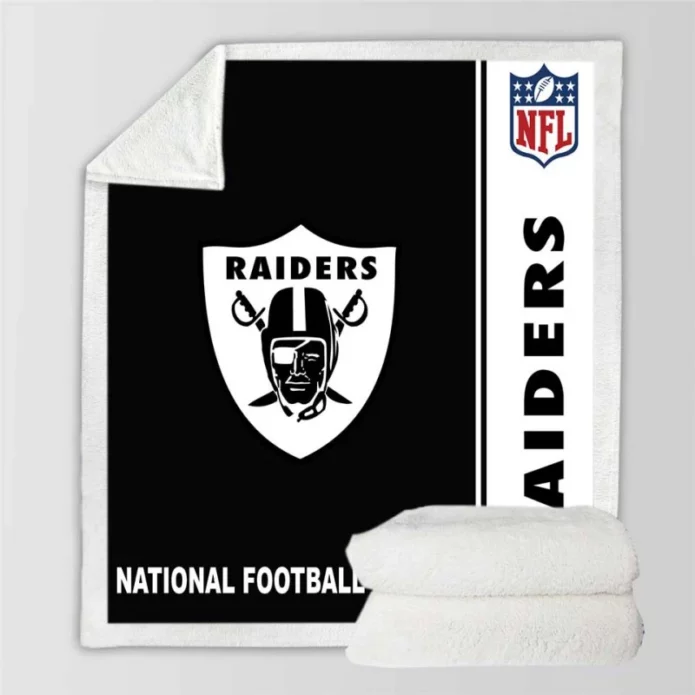 NFL Oakland Raiders Throw Sherpa Fleece Blanket