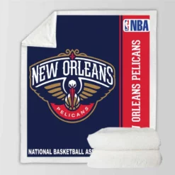 New Orleans Pelicans NBA Basketball Sherpa Fleece Blanket