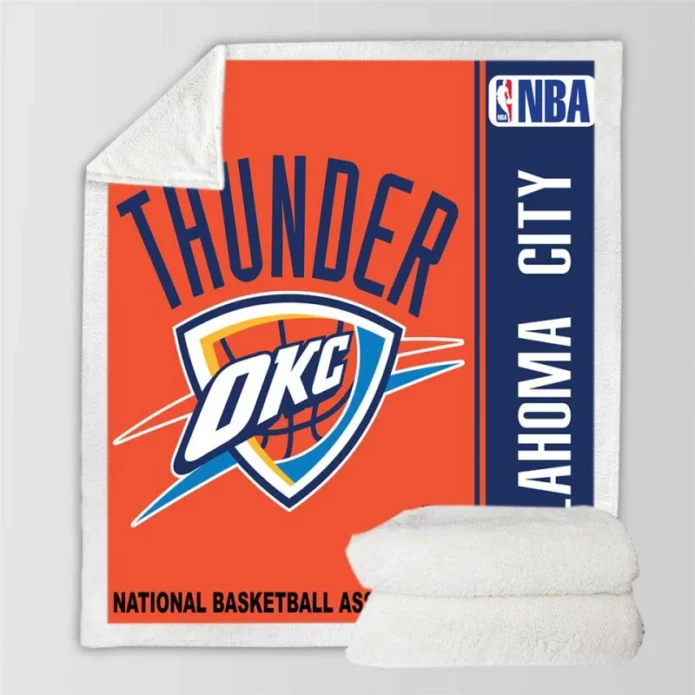 Oklahoma City Thunder NBA Basketball Sherpa Fleece Blanket