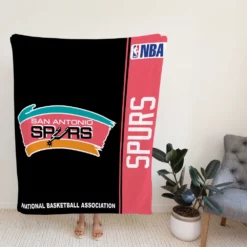 San Antonio Spurs NBA Basketball Fleece Blanket