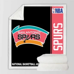 San Antonio Spurs NBA Basketball Sherpa Fleece Blanket