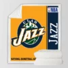 Utah Jazz NBA Basketball Sherpa Fleece Blanket