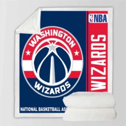 Washington Wizards NBA Basketball Sherpa Fleece Blanket