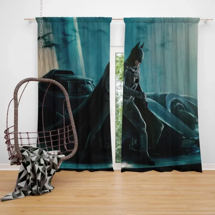 Batman in The Flash Time Challenge Window Curtain