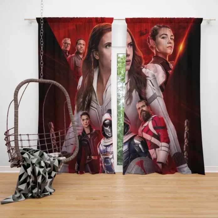 Black Widow DC Window Curtain