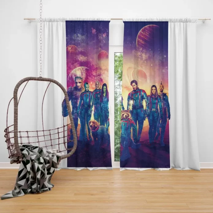 Guardians Of The Galaxy Volume 3 Starfall Window Curtain