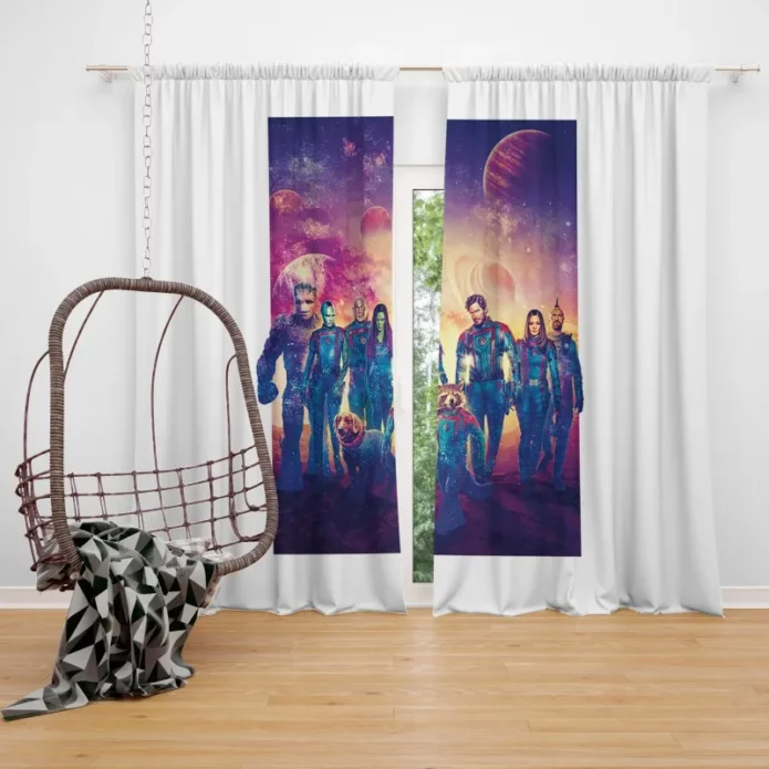Guardians Of The Galaxy Volume 3 Unleashed Window Curtain