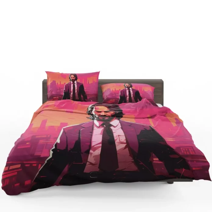 John Wick Hotline Miami Deadly Pursuit Bedding Set