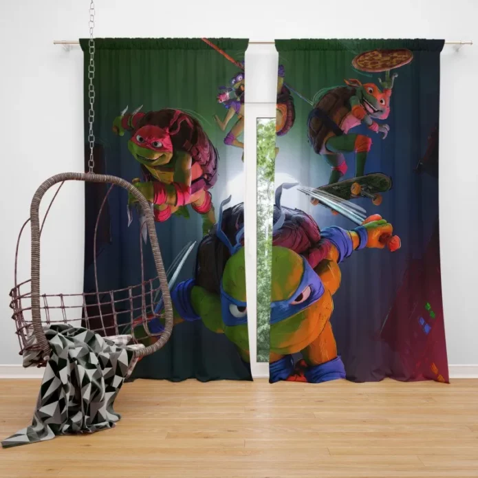 Teenage Mutant Ninja Turtles Mutant Mayhem Unleashed Window Curtain