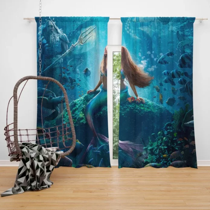 The Little Mermaid Underwater Tale Window Curtain