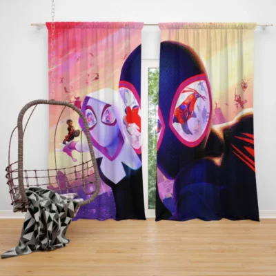 Web of Heroes The Spider Verse Crisis Window Curtain