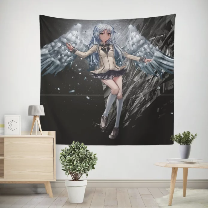 Angelic Wings Kanade Tachibana Anime Wall Tapestry