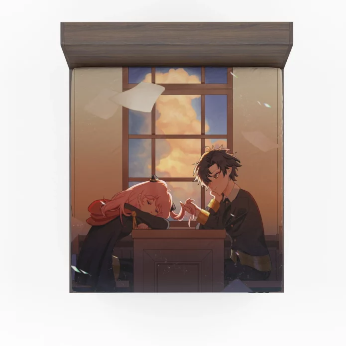 Anya and Damian Spy Chronicles Anime Fitted Sheet